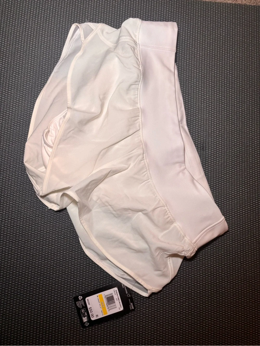 Under Armour Women’s White Athletic Running Shorts with Built-In Liner